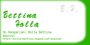 bettina holla business card